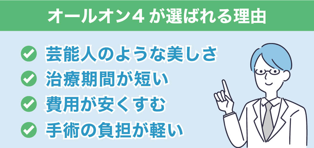 オールオン4が選ばれる理由